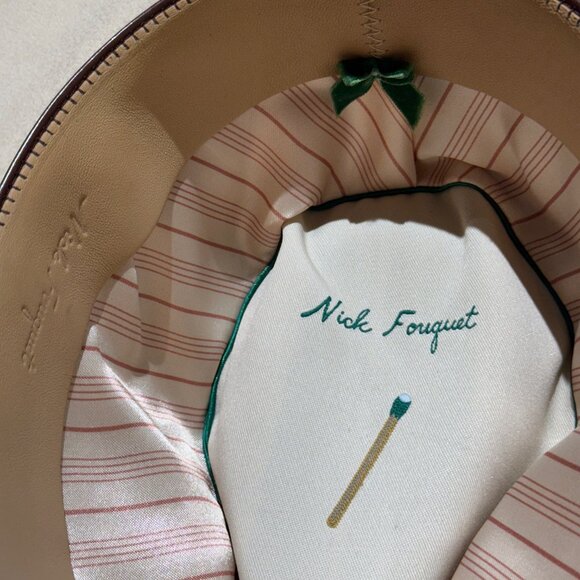 Nick Fouquet Beaver-Felt Fedora — Ivory/Cream (Classic Dress) - Picture 7 of 15